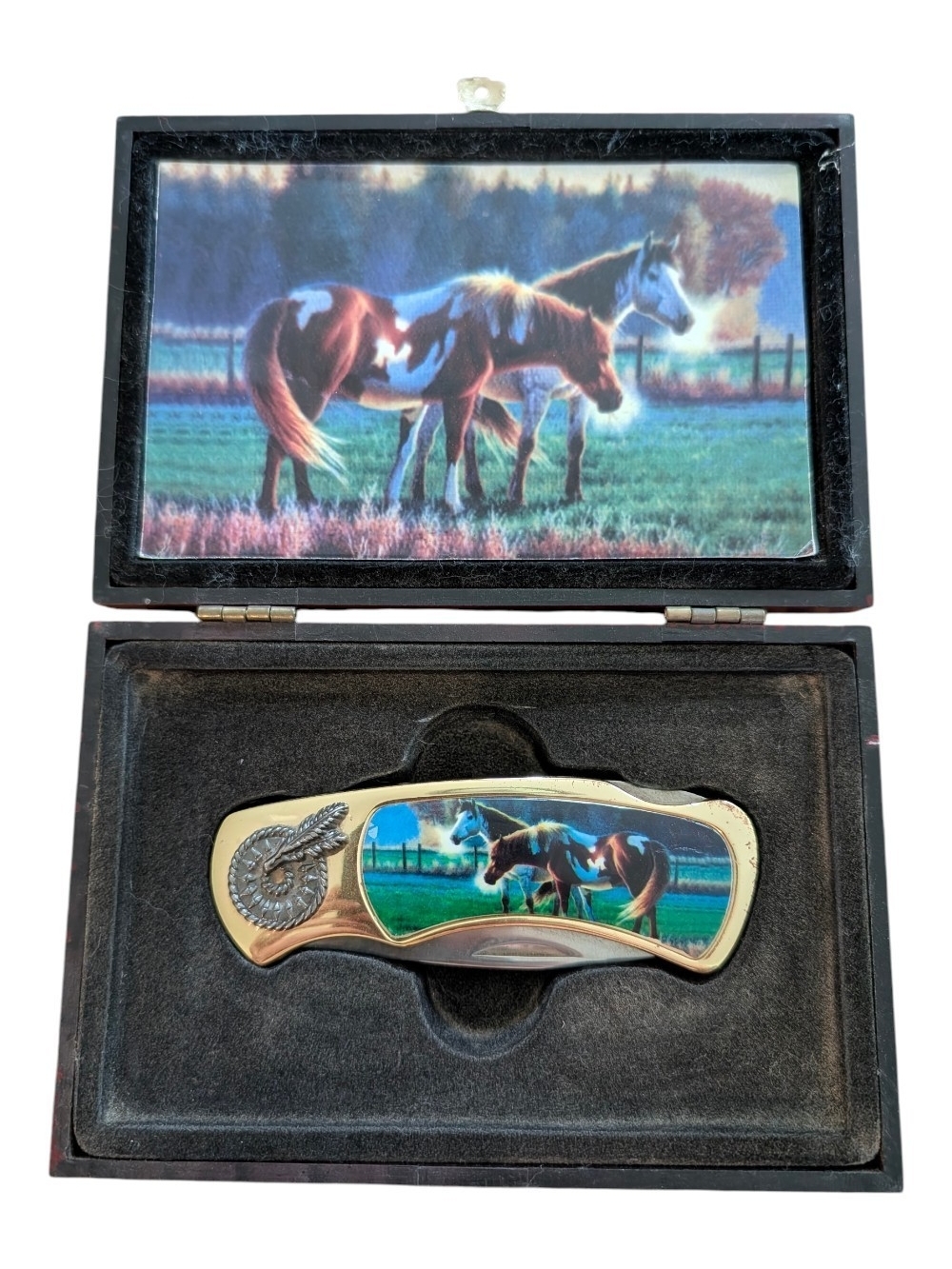 vintage horse-themed collector's folding tool
